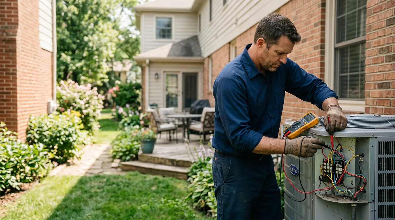 HVAC technician working near Saluda, NC